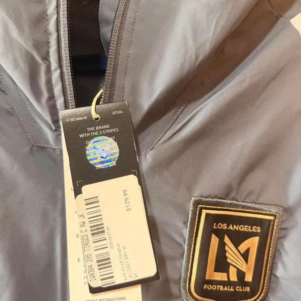 Adidas Men's Grey and Blue Jacket